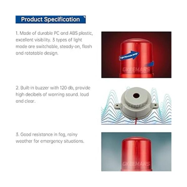 GKEEMARS Lámpara de torre de alarma de señal industrial_2