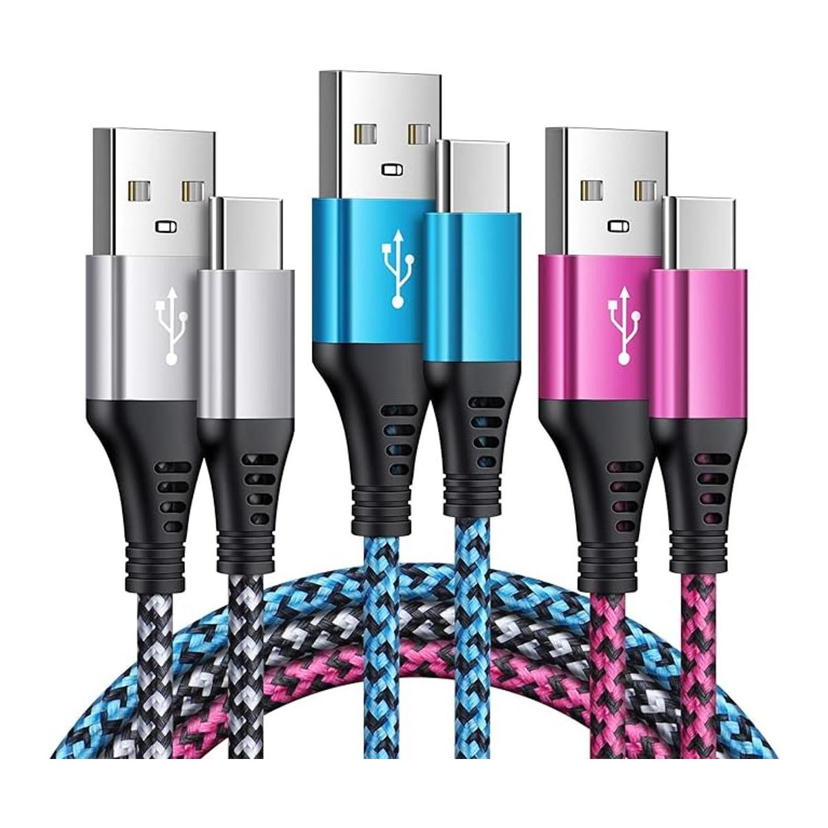 Cable de carga Samsung tipo C paquete de 3 cables USB A a