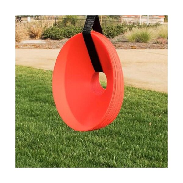 Conos redondos color naranja brillantes equipo deportivo_3