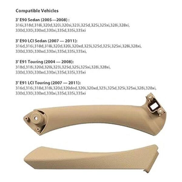 Jaronx Kit de repuesto para manija de puerta BMW Serie 3_3