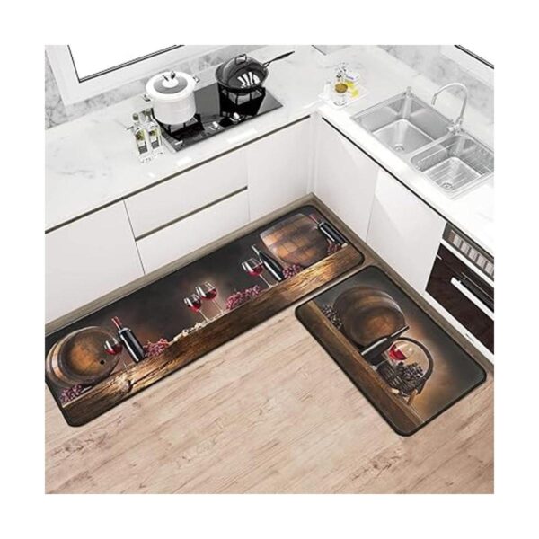 Juego de 2 tapetes de cocina para vino antideslizantes_4