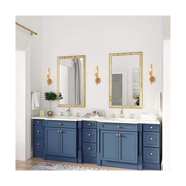 LALUZ Aplique de pared lámparas de baño doradas con_5