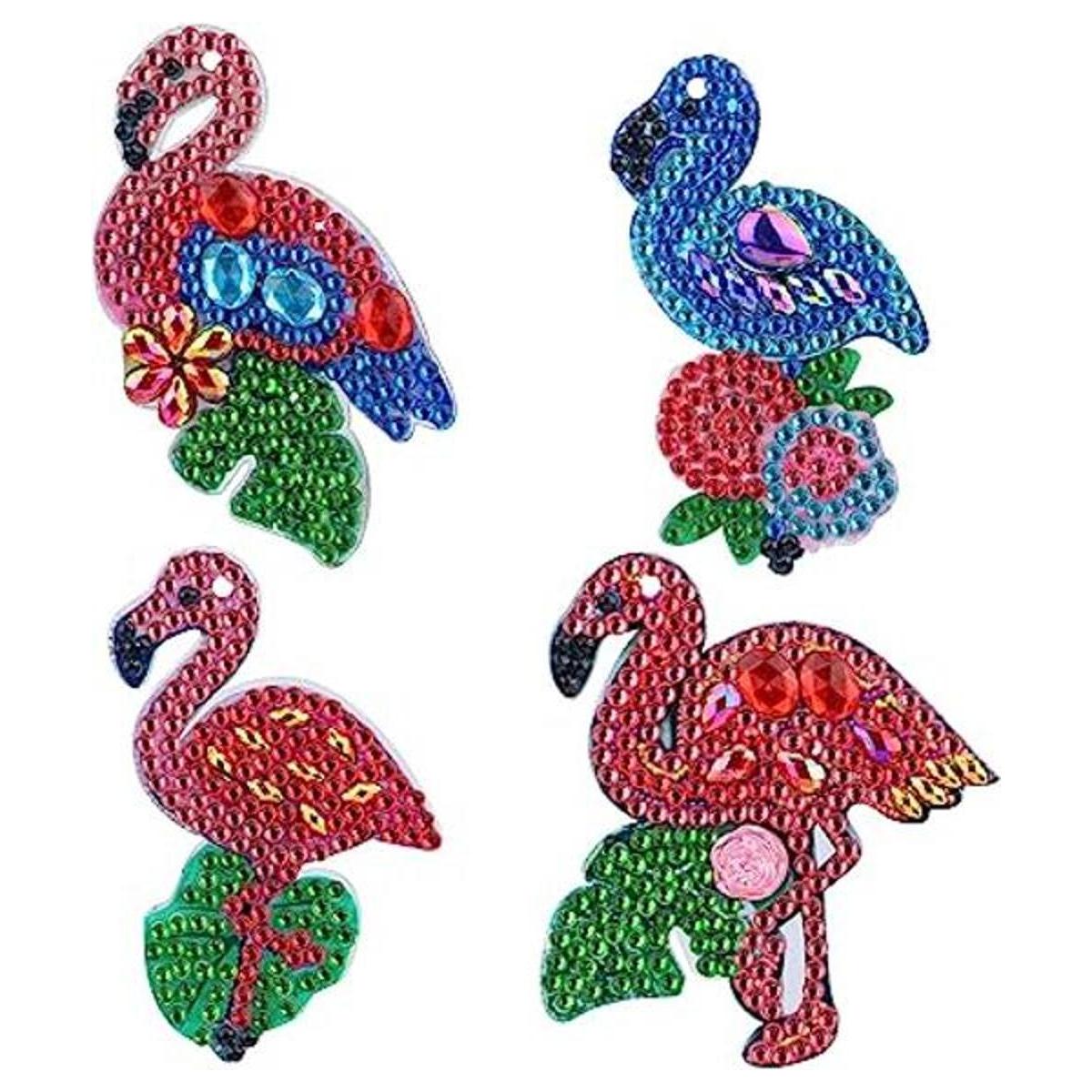VETPW Juego de 4 llaveros de pintura de diamantes de