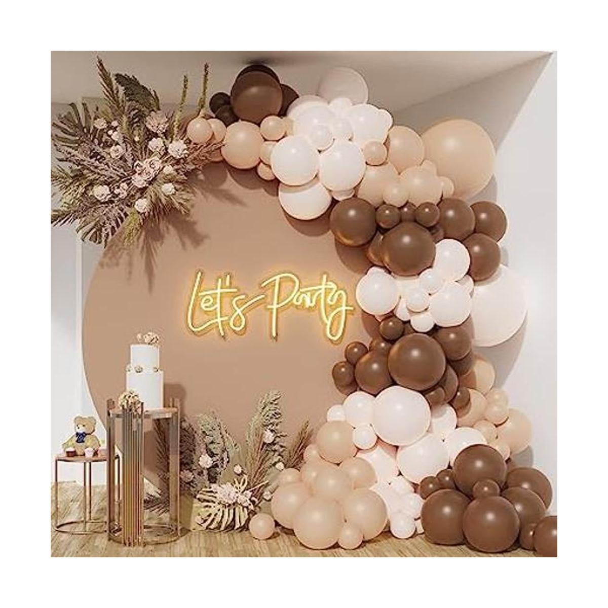 Kit de arco de guirnalda de globos marrones globos de