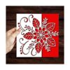 Troqueles de metal con borde de flores de Navidad_3