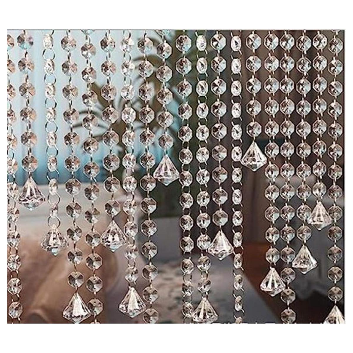E EBETA Guirnalda de cuentas de gemas acrílicas de cristal