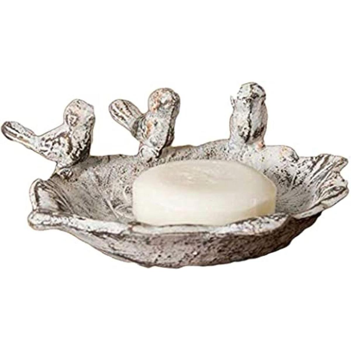 CTW 420068 Jabonera de hierro fundido con tres pájaros