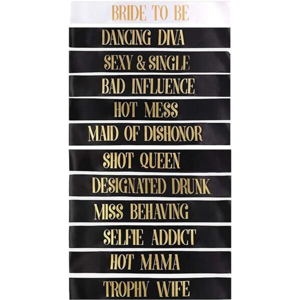 Snogisa Juego de 12 bandas de soltera decoración de_1