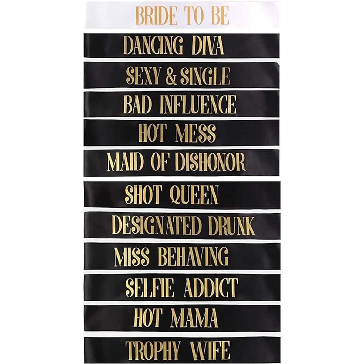 Snogisa Juego de 12 bandas de soltera decoración de