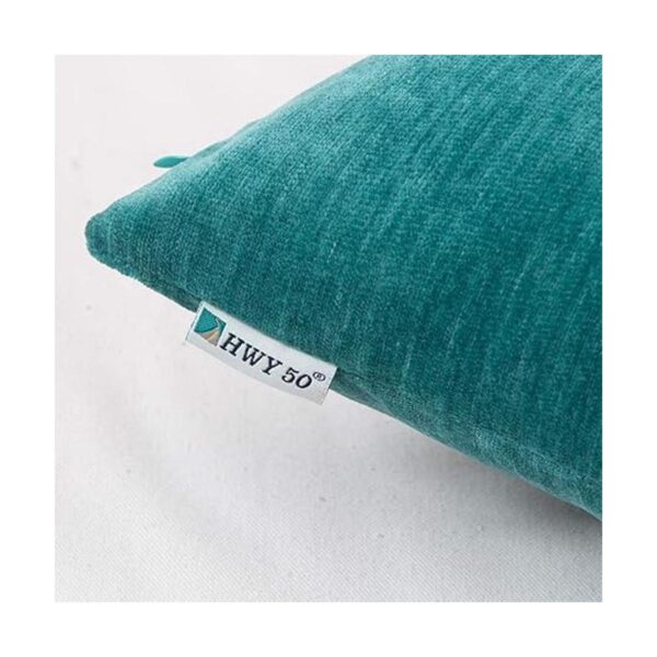HWY 50 Fundas de almohada color verde azulado de 16 x 16