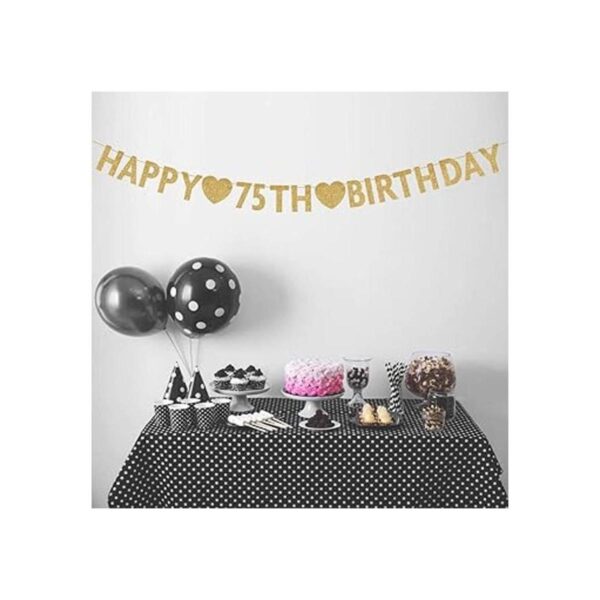 Cartel de cumpleaños con purpurina para 75 años de edad_3