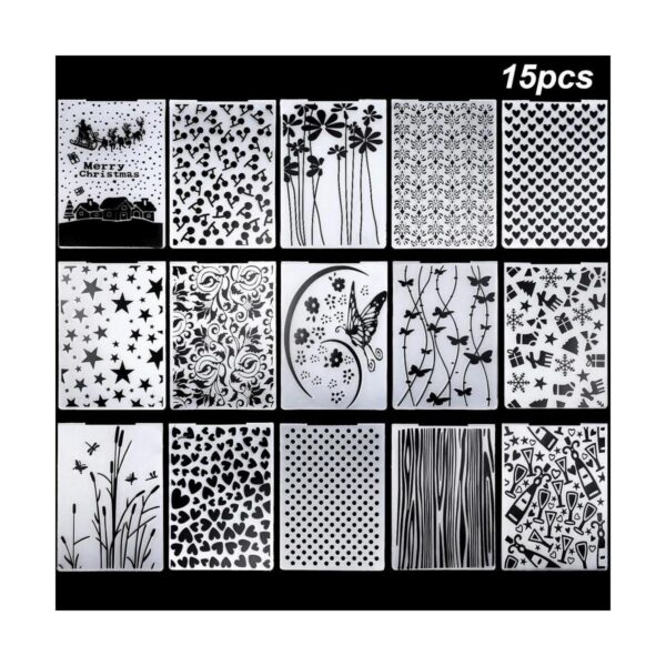 15 carpetas en relieve de 5.7 x 4.2 pulgadas plantilla de_1