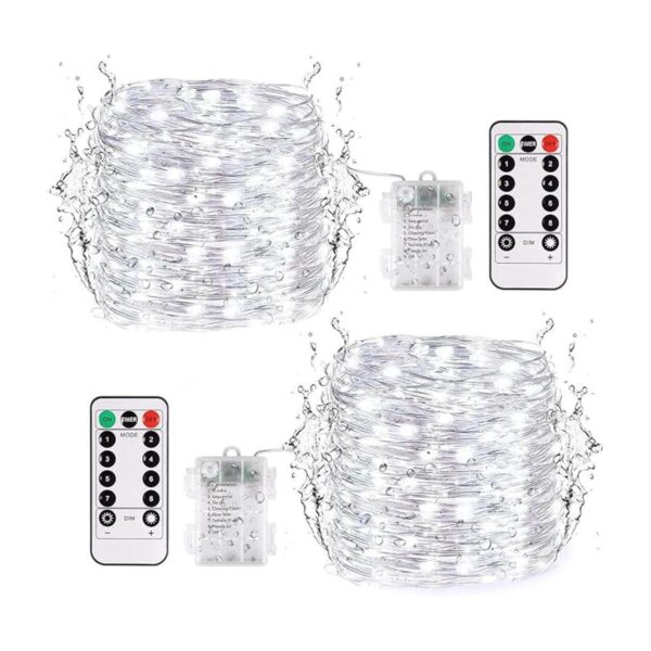 JMEXSUSS Paquete de 2 100 luces LED de hadas LED que