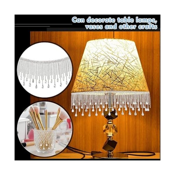Cinta de diamantes de imitación con flecos cadena de_6