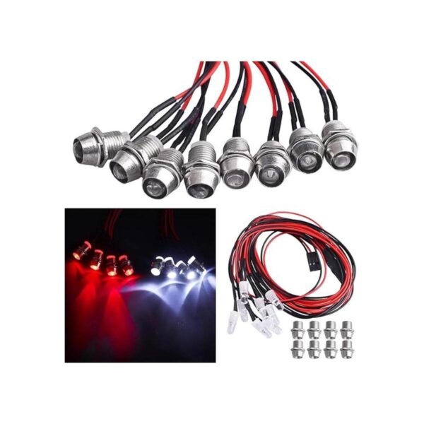 Hobbypark RC Car 8 LED Kit de luz faros traseros LED_2