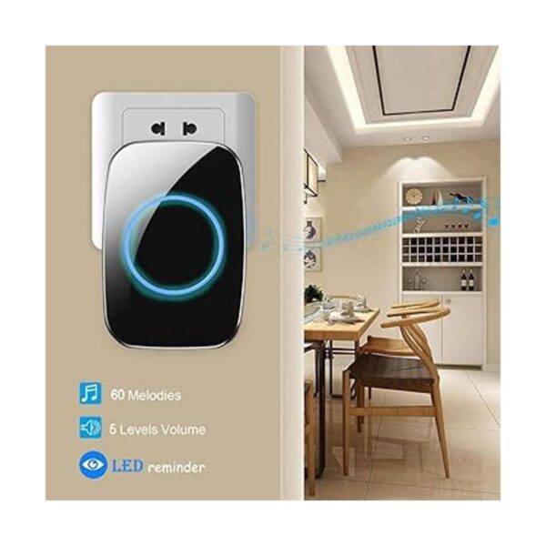 Timbre inalámbrico kit de campana de puerta impermeable_5