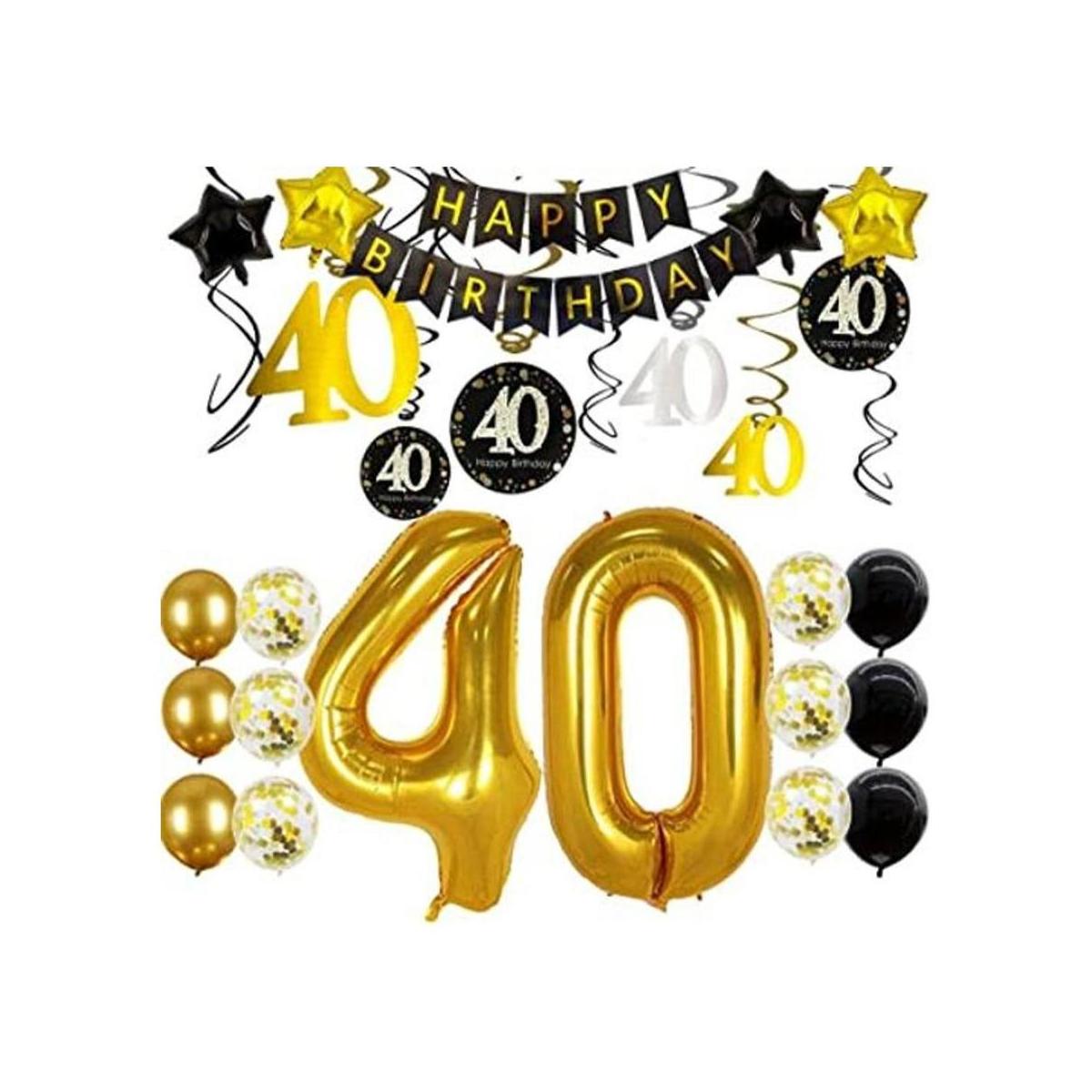 Decoraciones de 40 cumpleaños para hombres y mujeres
