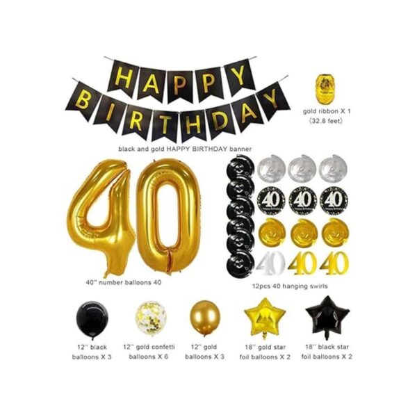 Decoraciones de 40 cumpleaños para hombres y mujeres_2