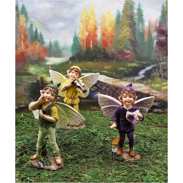 Ebros Set de regalo de 3 coloridas figuras de hadas en el_1
