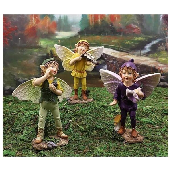 Ebros Set de regalo de 3 coloridas figuras de hadas en el_2