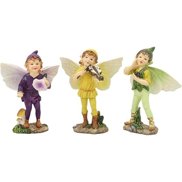 Ebros Set de regalo de 3 coloridas figuras de hadas en el_3