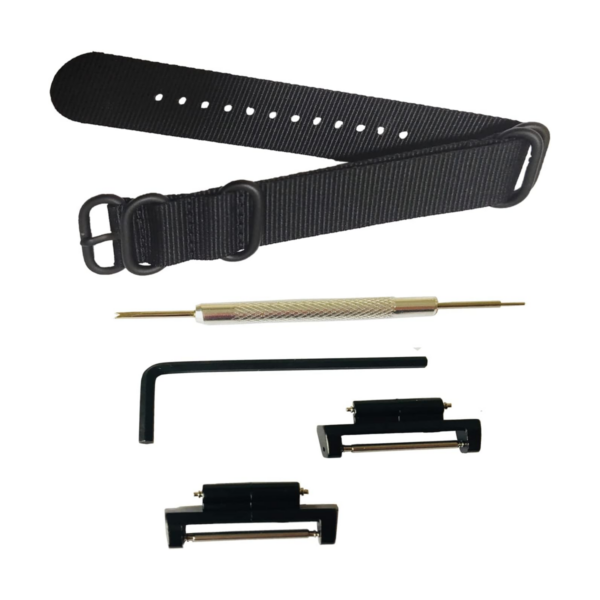 Tonystrap Correa de reloj negra de 0.866 in correa de_1