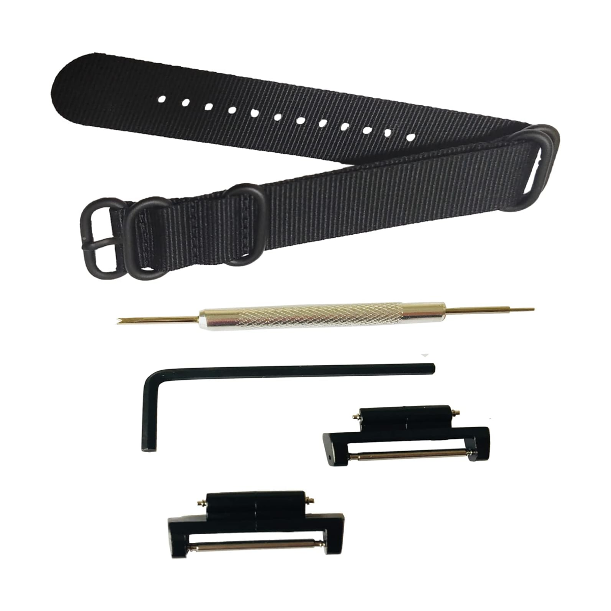 Tonystrap Correa de reloj negra de 0.866 in correa de