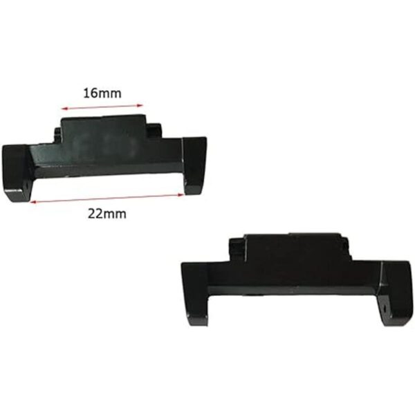 Tonystrap Correa de reloj negra de 0.866 in correa de_3