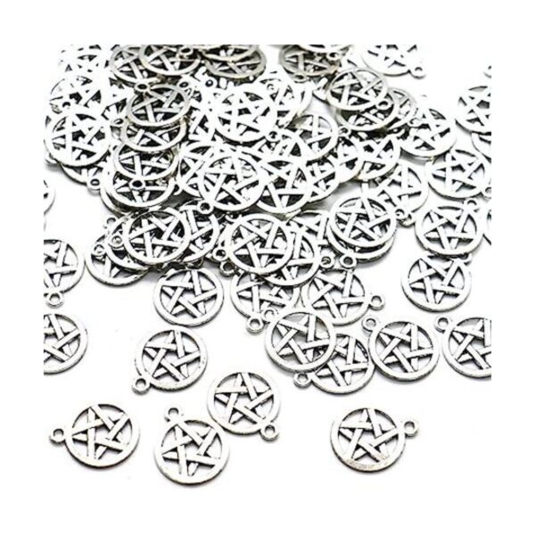 Ergonflow 100 colgantes de pentagrama en tono plateado_1