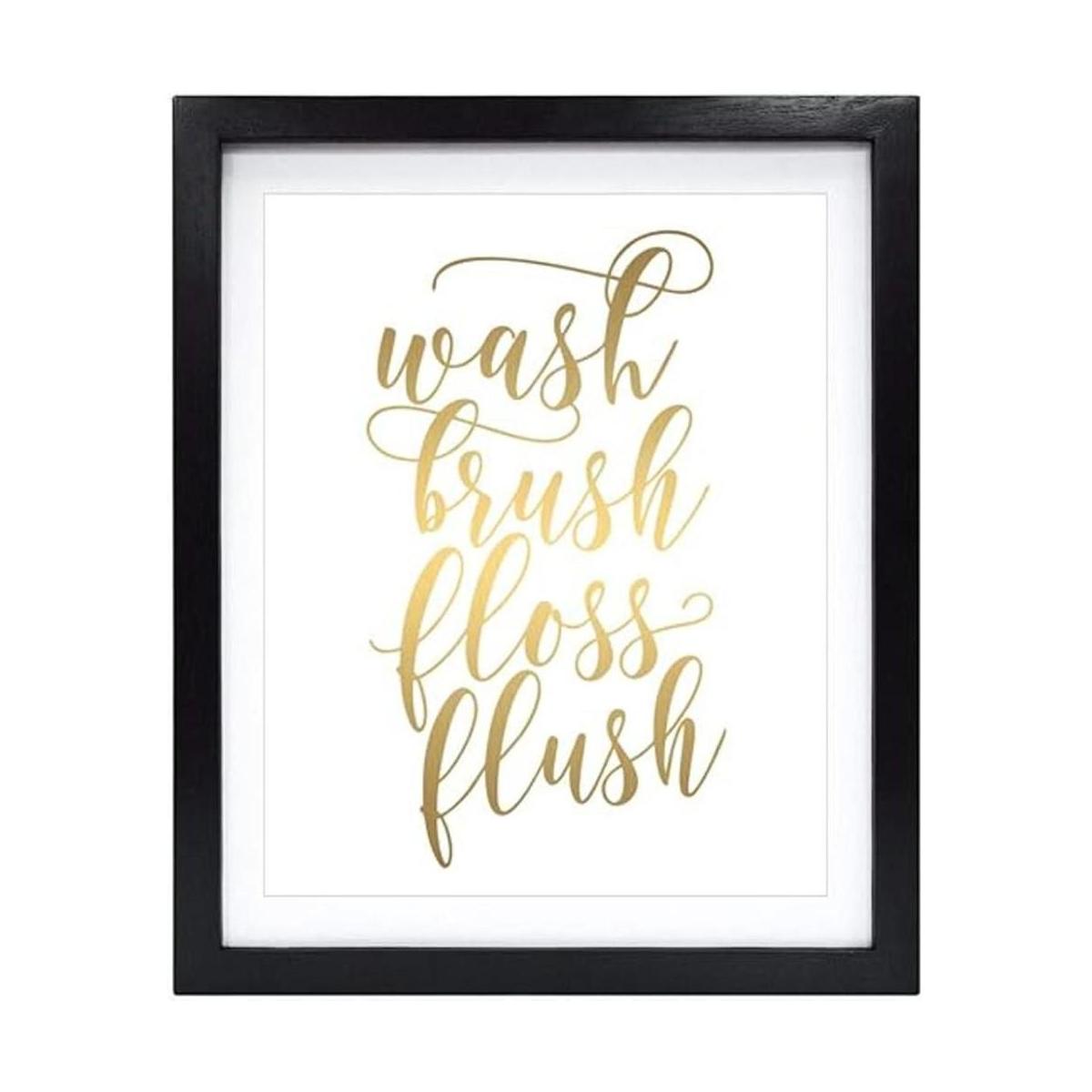Susie Arts 8X10 Póster metálico para pared de baño sin
