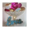 LetrasAmorRojo FresaAmor Globo Lentejuelas Hecho a Mano_3