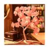 Snokip Lámpara de árbol de rosas con 32 luces LED de rosa_5