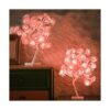 Snokip Lámpara de árbol de rosas con 32 luces LED de rosa_2