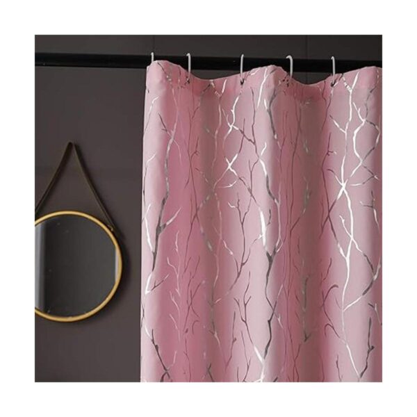 Juego de cortina de ducha artística rosa cortina de ducha_2