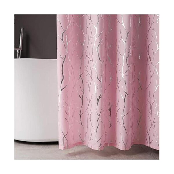 Juego de cortina de ducha artística rosa cortina de ducha_3
