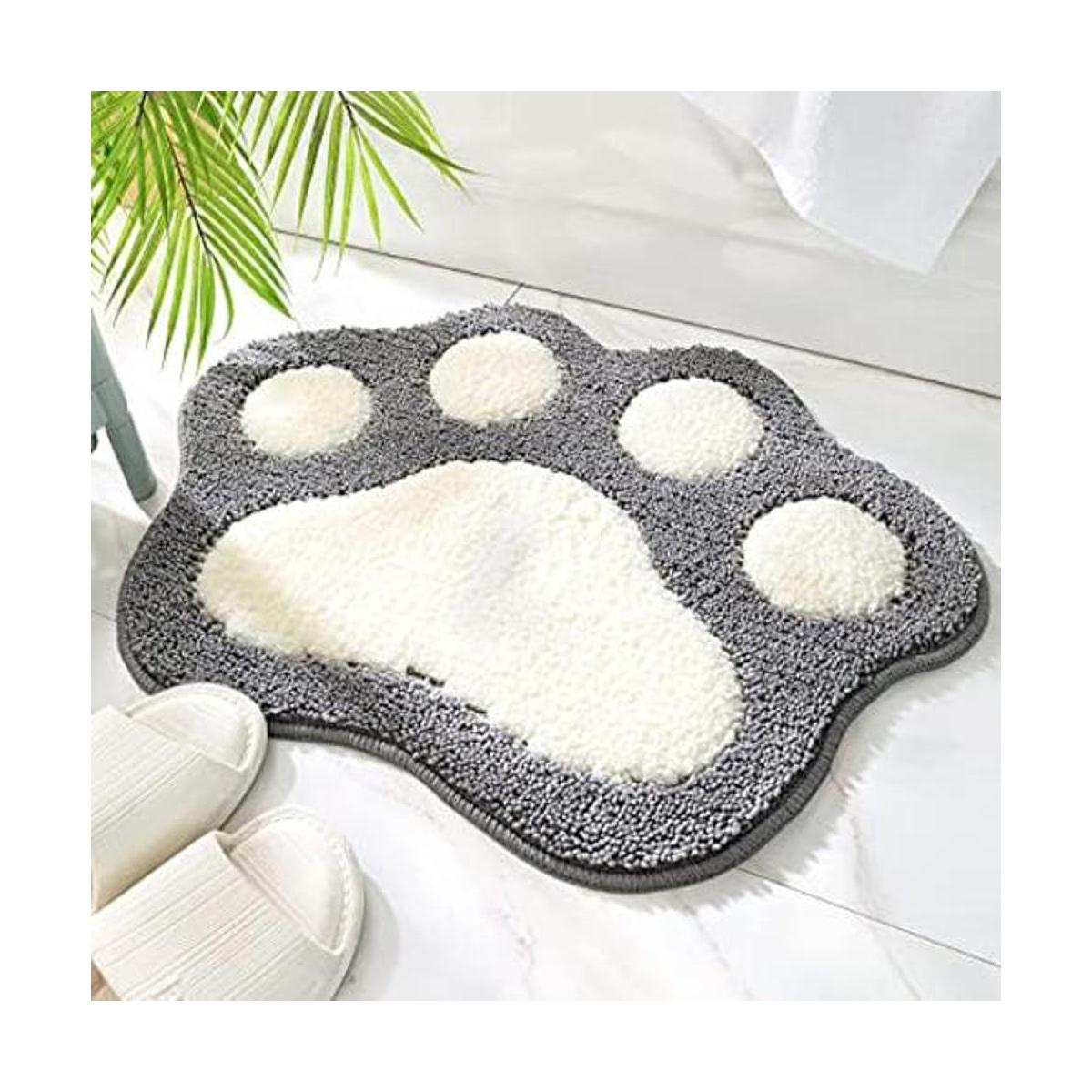 Alfombra de baño antideslizante en forma de pata de 17.7 x