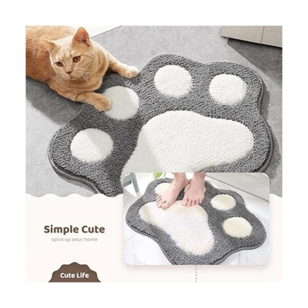 Alfombra de baño antideslizante en forma de pata de 17.7 x