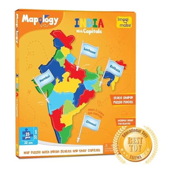 Imagimake Mapology India con Capitales del Estado_2