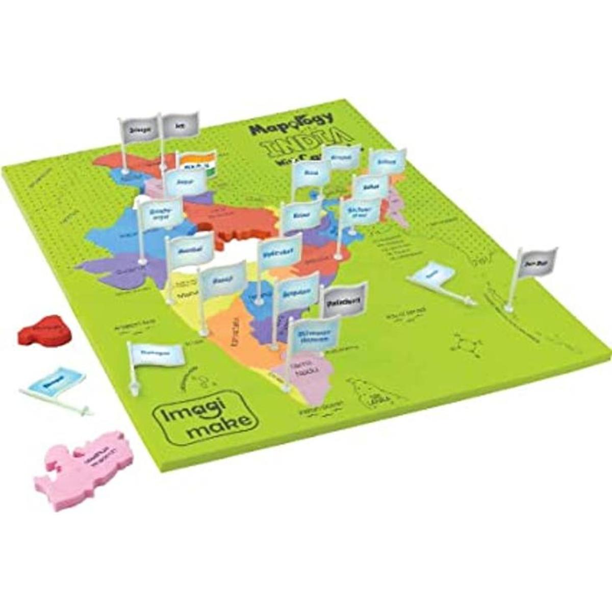 Imagimake Mapology India con Capitales del Estado