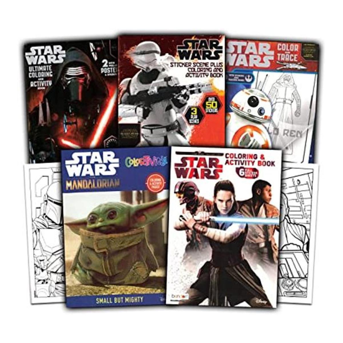 Star Wars Libros para colorear para niños Paquete con 5