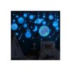 Calcomanías de pared con sistema solar azul que brillan en_1