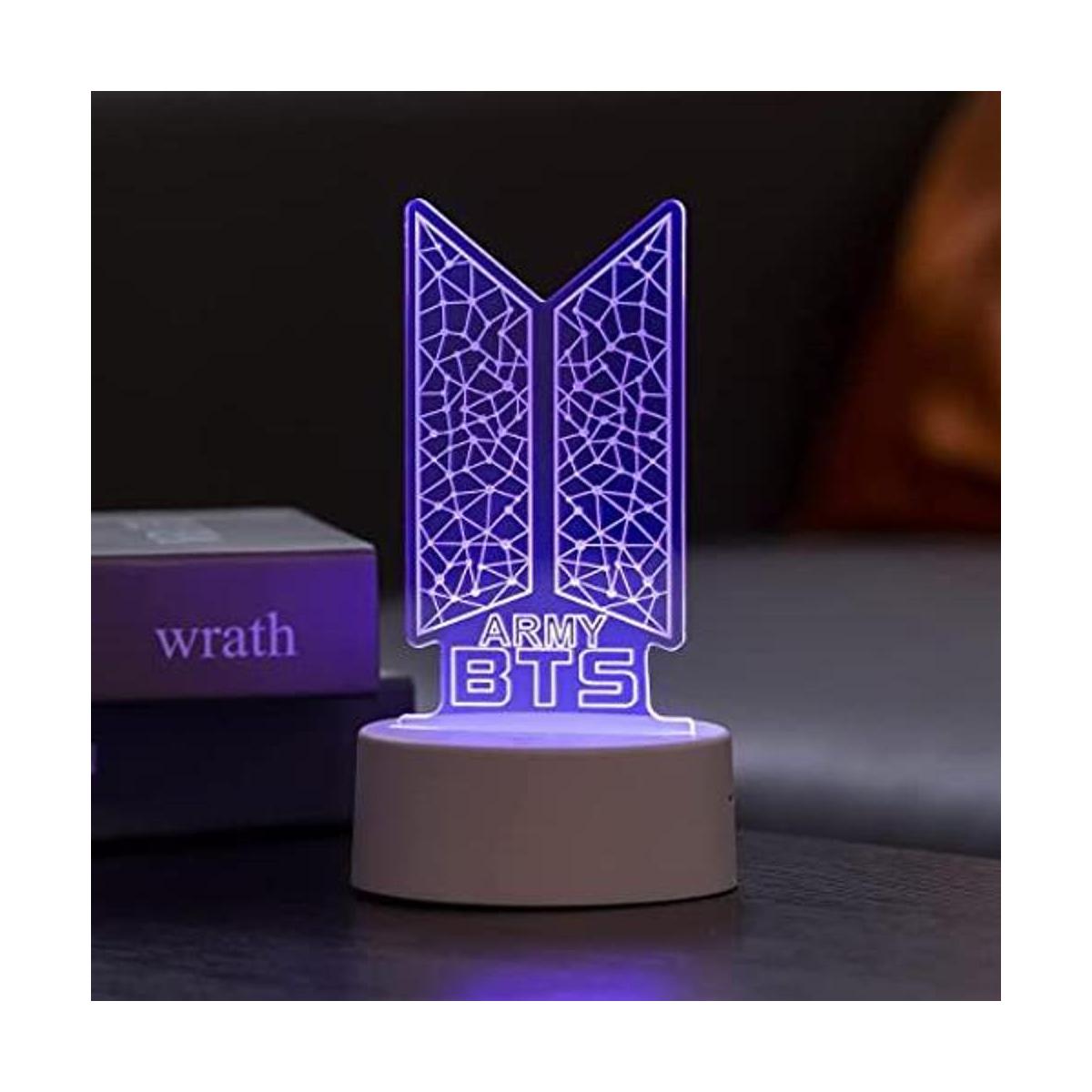 Kpop Bangtan Boys Lámpara nocturna de acrílico LED de 7