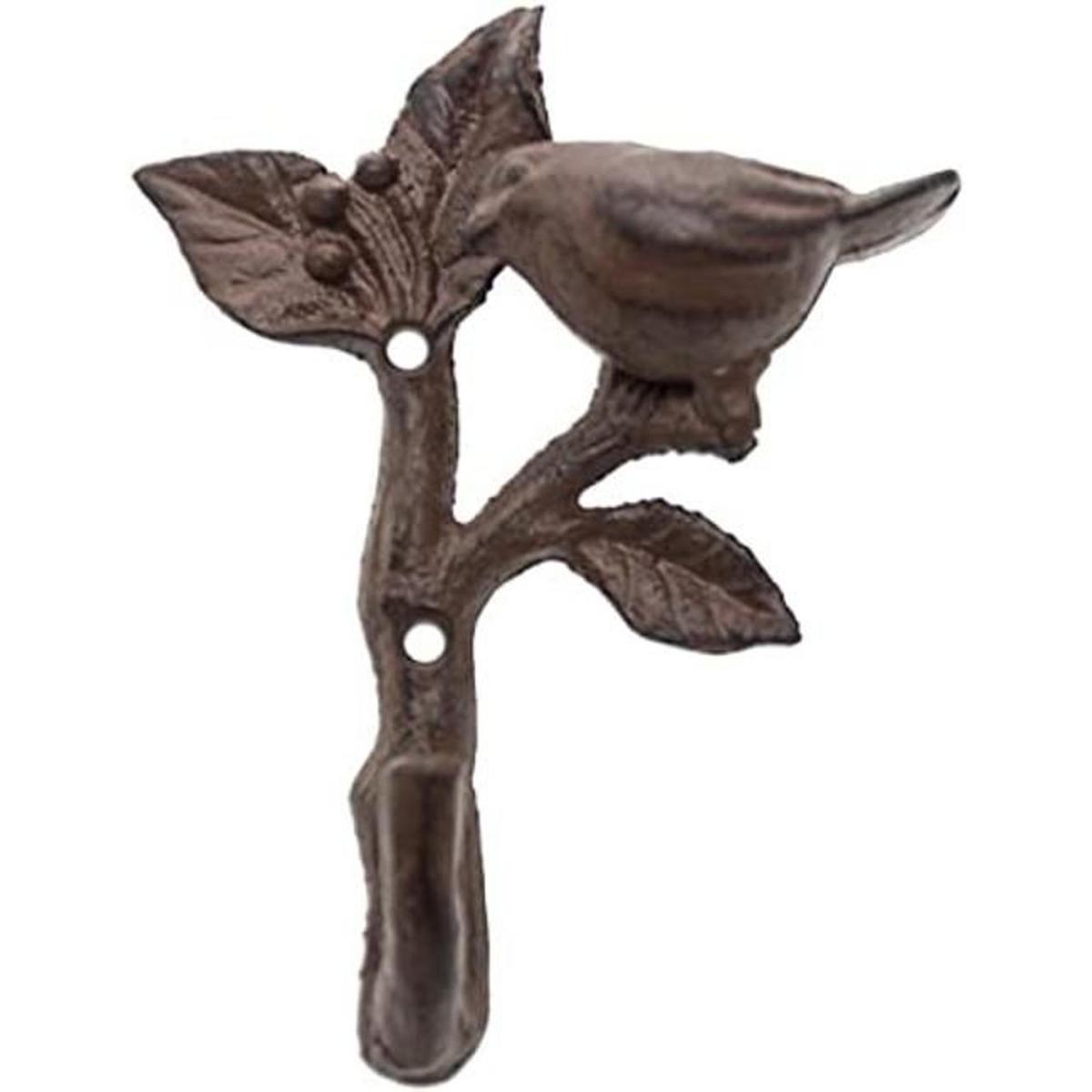 Bird On A Branch Gancho de pared individual Metal
