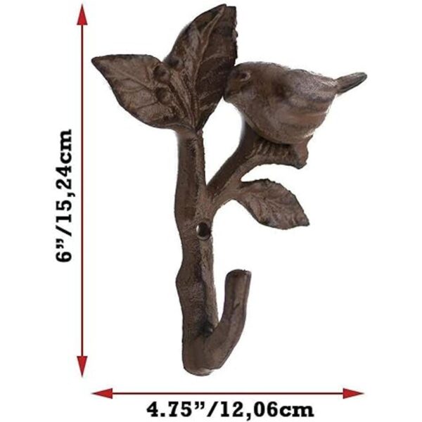 Bird On A Branch Gancho de pared individual Metal_2