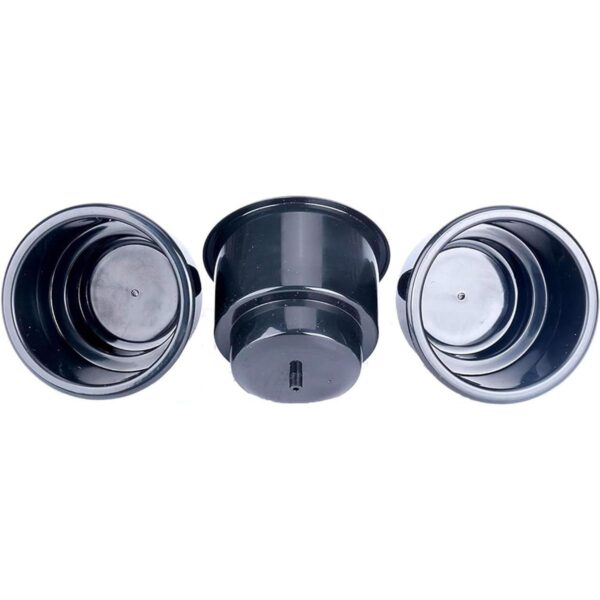 Amarinemade Juego de 3 Posavasos negros con drenaje_2