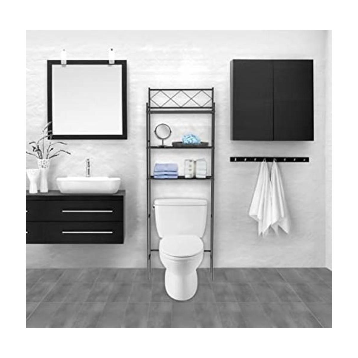 JV TEXTILES Organizador de baño de 3 estantes sobre el