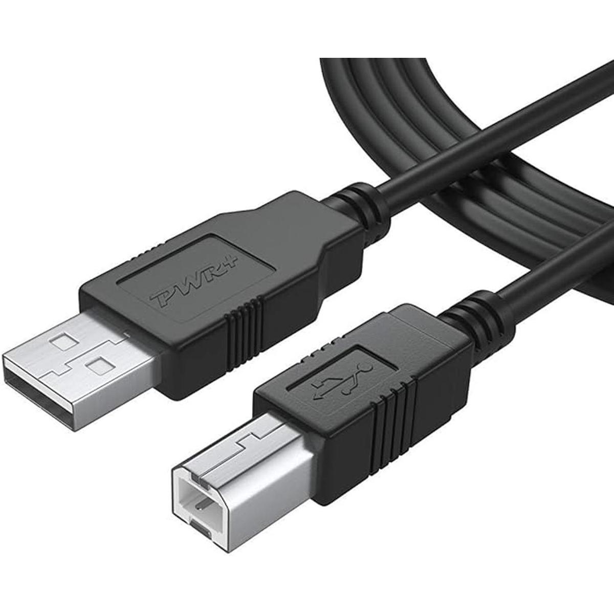 Cable de impresora USB 2.0 de 6 pies de largo para HP