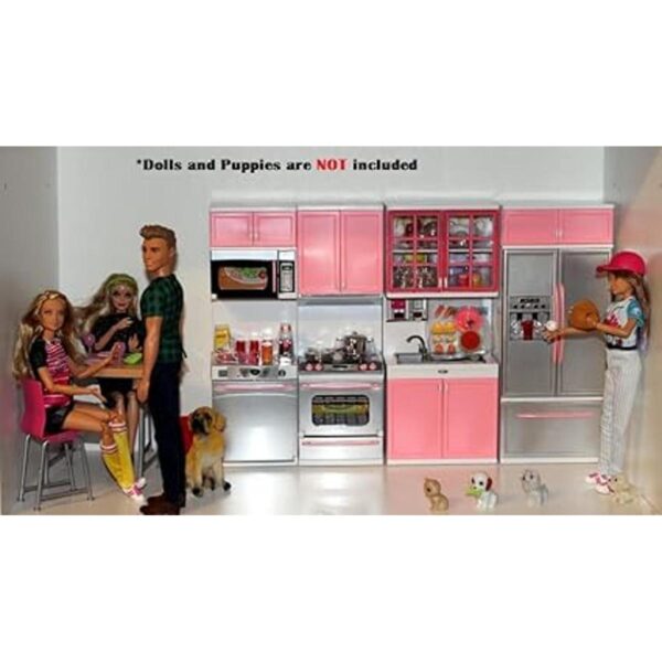 PowerTRC Juego de cocina moderno a pilas para niños ideal_2