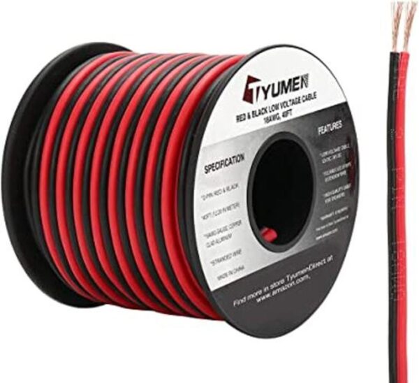 TYUMEN Cable eléctrico de 40 pies calibre 18 2 pines 2_1