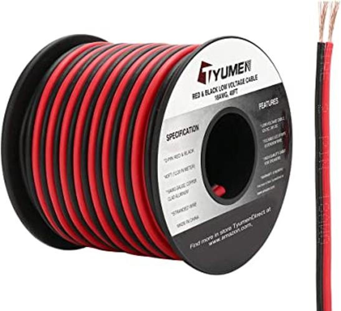 TYUMEN Cable eléctrico de 40 pies calibre 18 2 pines 2